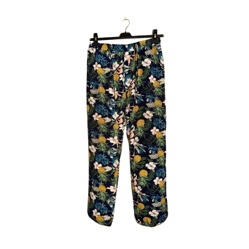 Pineapple & Tropical Patterned Chicoree Drawstring Pants (Size L)